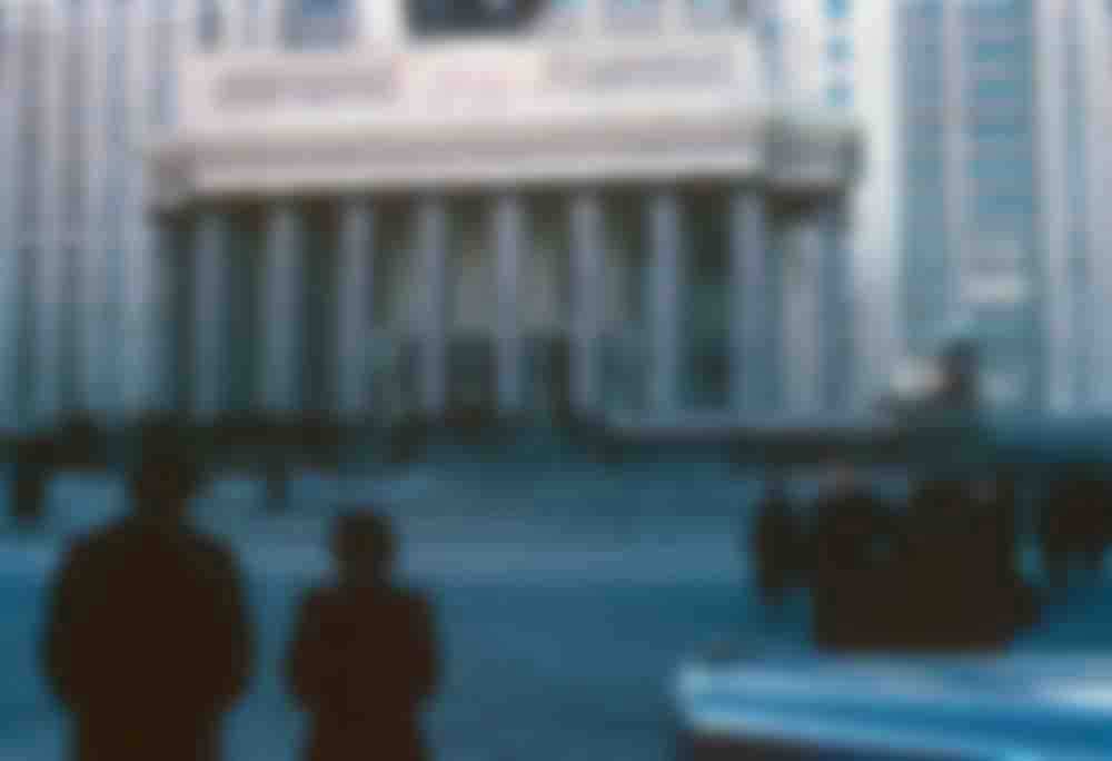 The entrance to the freshly-completed addition to Moscow State University, 1953.